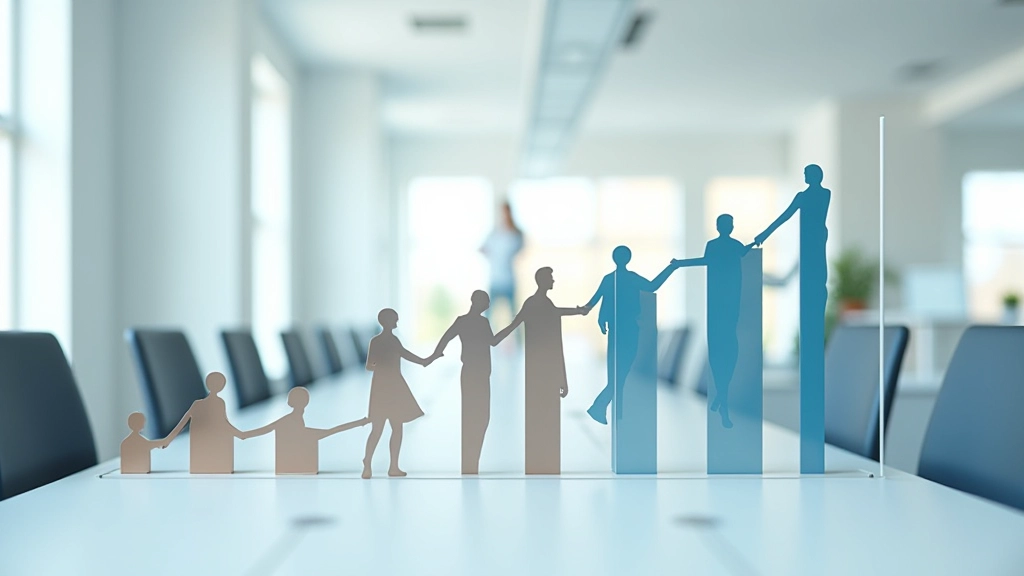 Graphique montrant la progression des trimestres de cotisation au fil d'une carrière professionnelle